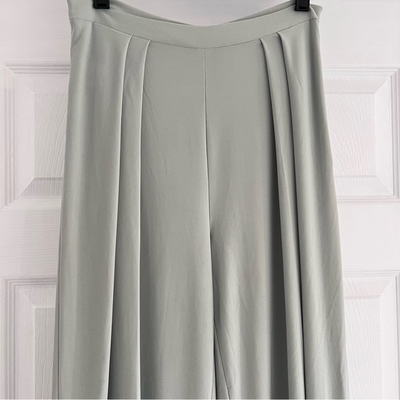 NORMA KAMALI Revolve Sage Green Pleated Dress Pants Trousers S - Picture 7 of 11